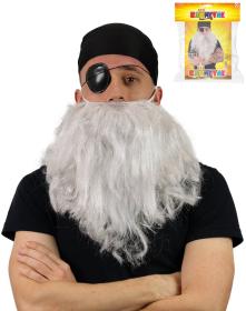 KARNEVAL Pirát set vousy šátek klapka na oko (karnevalový doplněk)
