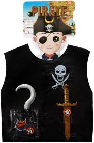 KARNEVAL Pirátská vesta dětká set s doplňky KOSTÝM