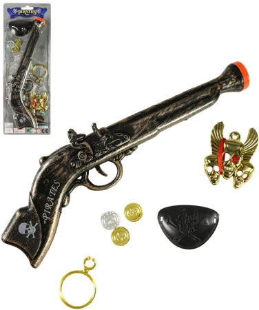 KARNEVAL Pirátský set pistole s doplňky (karnevalový doplněk)