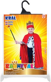 KARNEVAL Plášť královský dětský (104-136cm) 3-7 let KOSTÝM