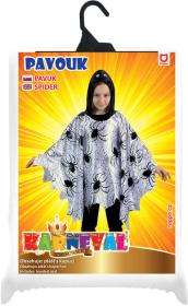 KARNEVAL Plášť pavouk s kapucí (104-150cm) 3-10 let KOSTÝM