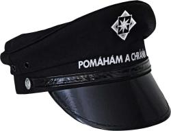 KARNEVAL Policejní čepice Pomáhám a chráním dospělá (karnevalový doplněk)