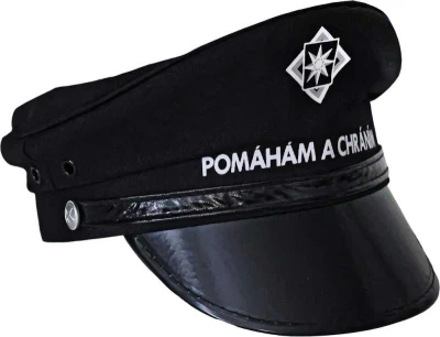 KARNEVAL Policejní čepice Pomáhám a chráním dospělá (karnevalový doplněk)