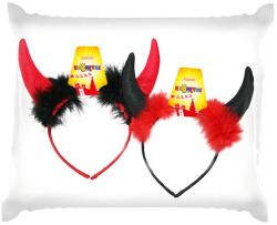 KARNEVAL Rohy čertí filcové s peřím pro dospělé (karnevalový doplněk) KARNEVAL Rohy čertí filcové s peřím pro dospělé (karnevalový doplněk)