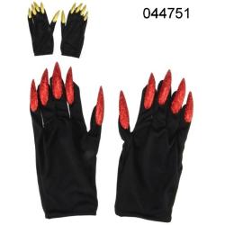 KARNEVAL Rukavice čertovské / čarodejnické 2barvy KARNEVAL Rukavice čertovské / čarodejnické 2barvy