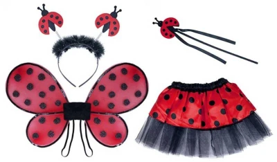 KARNEVAL Šaty beruška set s doplňky (3-10 let) KOSTÝM