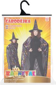 KARNEVAL Šaty čaroděj pavučina set s kloboukem dospělý KOSTÝM
