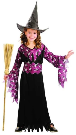 KARNEVAL Šaty Čarodějka vel. L (130-140cm) 8-10 let KOSTÝM KARNEVAL Šaty Čarodějka vel. L (130-140cm) 8-10 let KOSTÝM