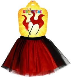 KARNEVAL Šaty Čertice tutu sukýnka s doplňky 3-7 let (104-146cm) KOSTÝM