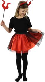 KARNEVAL Šaty Čertice tutu sukýnka s doplňky 3-7 let (104-146cm) KOSTÝM