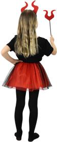KARNEVAL Šaty Čertice tutu sukýnka s doplňky 3-7 let (104-146cm) KOSTÝM