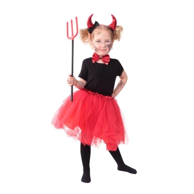 KARNEVAL Šaty TUTU set čertice (104-146cm) 3-7 let KOSTÝM