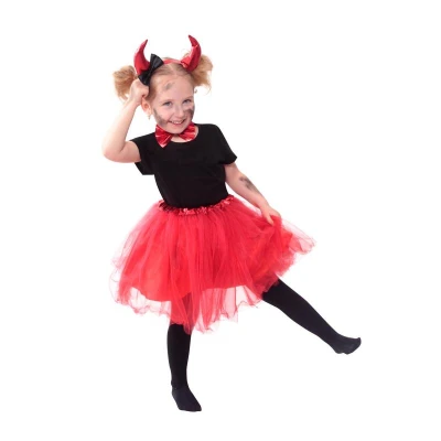 KARNEVAL Šaty TUTU set čertice (104-146cm) 3-7 let KOSTÝM