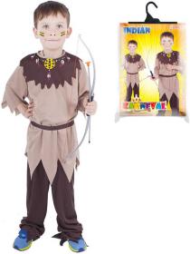 KARNEVAL Šaty INDIÁN vel.S (110-116 cm) 4-6 let KOSTÝM