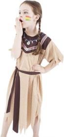 KARNEVAL Šaty Indiánka vel.M (116-128cm) 6-8 let KOSTÝM