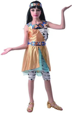 KARNEVAL Šaty Kleopatra vel. M (120-130 cm) 5-9 let KOSTÝM KARNEVAL Šaty Kleopatra vel. M (120-130 cm) 5-9 let KOSTÝM