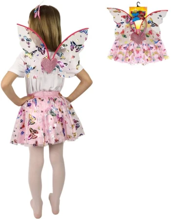 KARNEVAL Šaty Motýl tutu sukýnka set s doplňky 3-7 let (104-146cm) KOSTÝM KARNEVAL Šaty Motýl tutu sukýnka set s doplňky 3-7 let (104-146cm) KOSTÝM