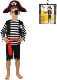 KARNEVAL Šaty pirát vel.M (117-128cm) 6-8 let KOSTÝM KARNEVAL Šaty pirát vel.M (117-128cm) 6-8 let KOSTÝM