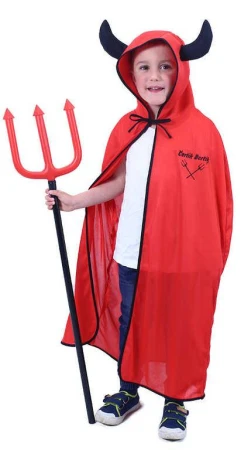 KARNEVAL Šaty Plášť Čertík Bertík (104-146cm) 3-10 let KOSTÝM KARNEVAL Šaty Plášť Čertík Bertík (104-146cm) 3-10 let KOSTÝM