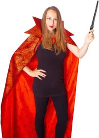 KARNEVAL Šaty plášť červený pavučina dospělý KOSTÝM