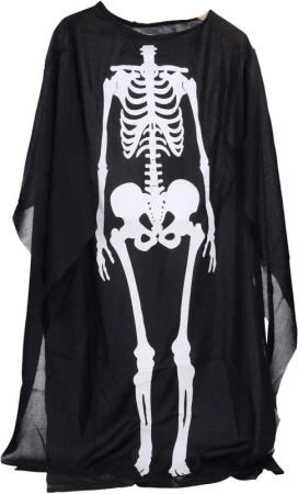 KARNEVAL Šaty plášť s kostrou 88cm kostlivec KOSTÝM KARNEVAL Šaty plášť s kostrou 88cm kostlivec KOSTÝM