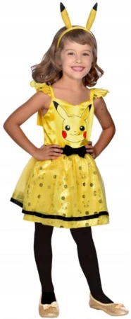 KARNEVAL Šaty Pokémon Pikachu vel. XL (140-152cm) 10-12 let KOSTÝM KARNEVAL Šaty Pokémon Pikachu vel. XL (140-152cm) 10-12 let KOSTÝM
