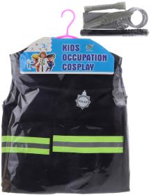 KARNEVAL Šaty policie s vestou a doplňky KOSTÝM