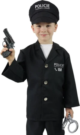 KARNEVAL Šaty Policista vel. M (116-128cm) 6-8 let Eko KOSTÝM