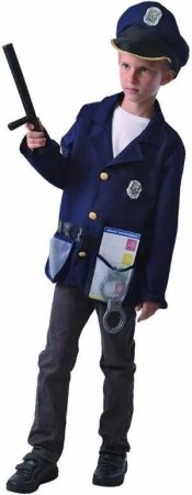 KARNEVAL Šaty policista vel.M (120-130 cm) 5-9 let KOSTÝM KARNEVAL Šaty policista vel.M (120-130 cm) 5-9 let KOSTÝM