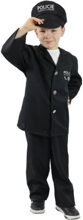 KARNEVAL Šaty Policista vel. S (110-116cm) 4-6 let Eko KOSTÝM