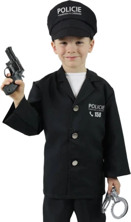 KARNEVAL Šaty Policista vel. S (110-116cm) 4-6 let Eko KOSTÝM