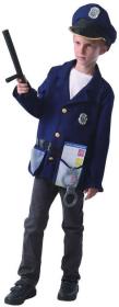KARNEVAL Šaty Policista vel. S (110-120cm) 4-6 let KOSTÝM
