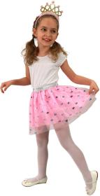 KARNEVAL Šaty princezna tutu sukýnka s čelenkou 3-7 let (104-130cm) KOSTÝM
