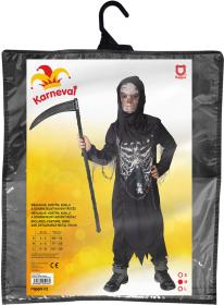 KARNEVAL Šaty Smrtka vel. M (117-128cm) 6-8 let KOSTÝM
