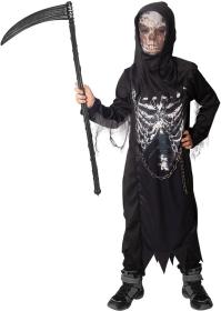 KARNEVAL Šaty Smrtka vel. M (117-128cm) 6-8 let KOSTÝM