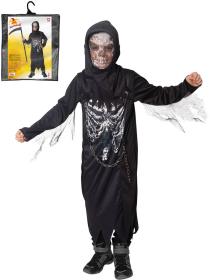 KARNEVAL Šaty Smrtka vel. S (105-116cm) 4-6 let KOSTÝM