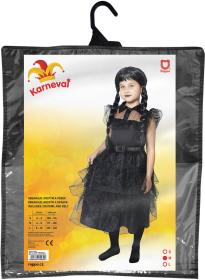 KARNEVAL Šaty Tajemná dívka vel. M (117-128cm) 6-8 let KOSTÝM