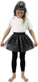 KARNEVAL Šaty tutu čarodějnické set s kloboučkem 3-7 let KOSTÝM
