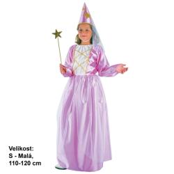 KARNEVAL Šaty VÍLA vel. S (110-120cm) 4-6 let KOSTÝM