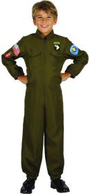 KARNEVAL Šaty vojenský pilot vel.M (120-130cm) 5-9 let KOSTÝM KARNEVAL Šaty vojenský pilot vel.M (120-130cm) 5-9 let KOSTÝM
