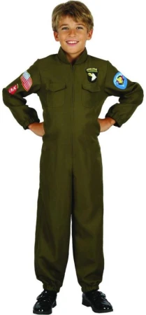 KARNEVAL Šaty vojenský pilot vel.M (120-130cm) 5-9 let KOSTÝM KARNEVAL Šaty vojenský pilot vel.M (120-130cm) 5-9 let KOSTÝM