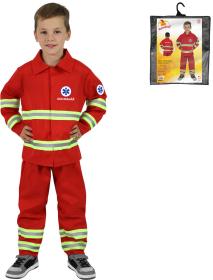 KARNEVAL Šaty záchranář český potisk vel. S (105-116cm) 4-6 let KOSTÝM