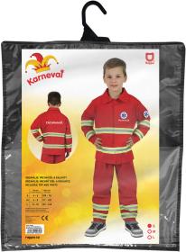 KARNEVAL Šaty záchranář český potisk vel. S (105-116cm) 4-6 let KOSTÝM