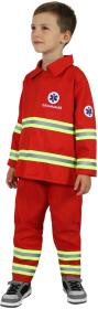 KARNEVAL Šaty záchranář český potisk vel. S (105-116cm) 4-6 let KOSTÝM