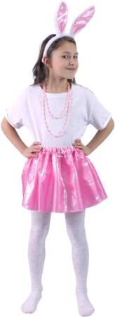 KARNEVAL Šaty zajíček set tutu sukně s čelenkou 3-10 let (104-146cm) KOSTÝM