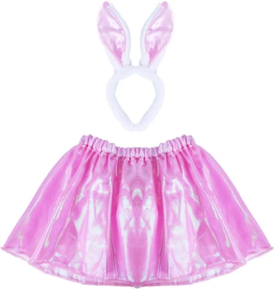KARNEVAL Šaty zajíček set tutu sukně s čelenkou 3-10 let (104-146cm) KOSTÝM