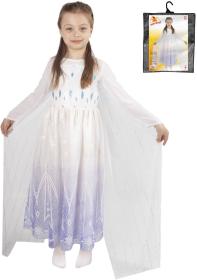 KARNEVAL Šaty zimní královna vel. M 6-8 let (117-128cm) KOSTÝM