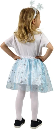 KARNEVAL Šaty zimní víla tutu sukýnka s čelenkou 3-7 let (104-146cm) KOSTÝM