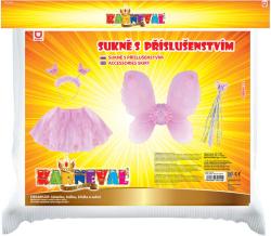 KARNEVAL Set šaty květinka s křídly a doplňky (104-150 cm) 3-10 let KOSTÝM