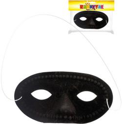 KARNEVAL Škraboška černá dospělá (karnevalový doplněk) KARNEVAL Škraboška černá dospělá (karnevalový doplněk)